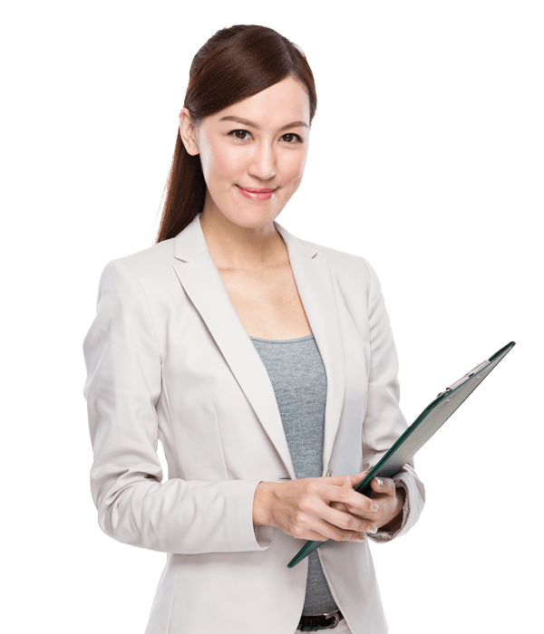 Mujer de negocios con papeles